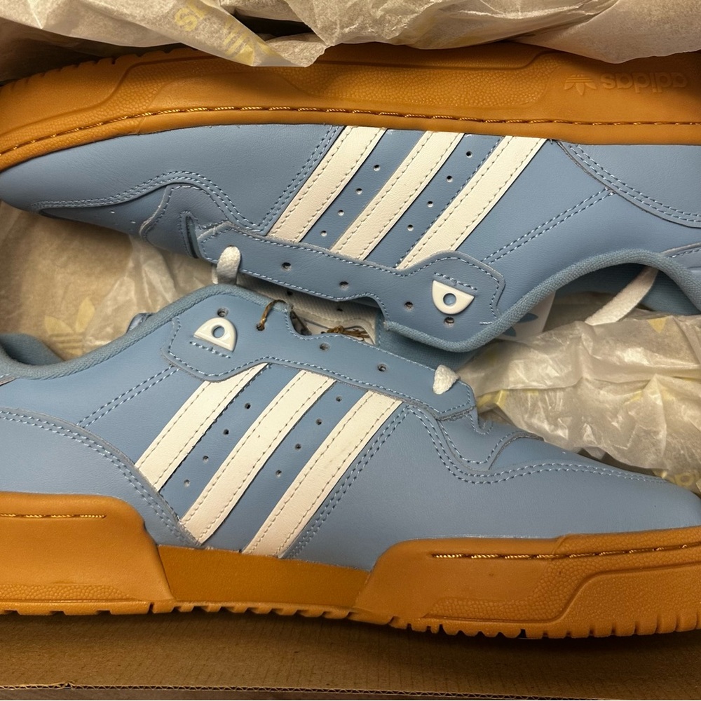 Adidas Blue and White Classic Sneakers